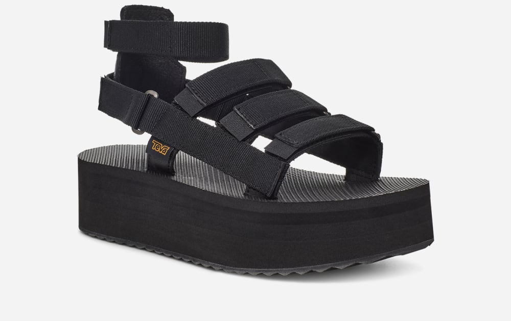 Teva Flatform Mevia Miesten Platform Sandaalit Mustat | Suomi-4257