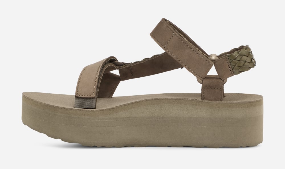 Teva Flatform Universal Interweave Naisten Platform Sandaalit Oliivinvihreä | Suomi-8573