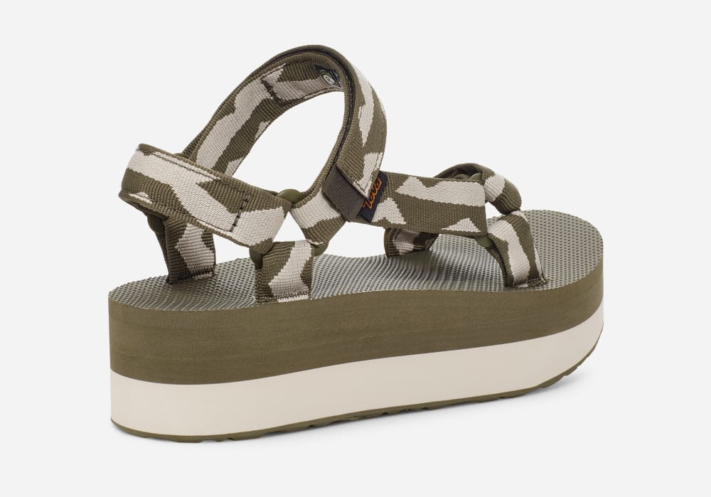 Teva Flatform Universal Miesten Platform Sandaalit Oliivinvihreä | Suomi-9371