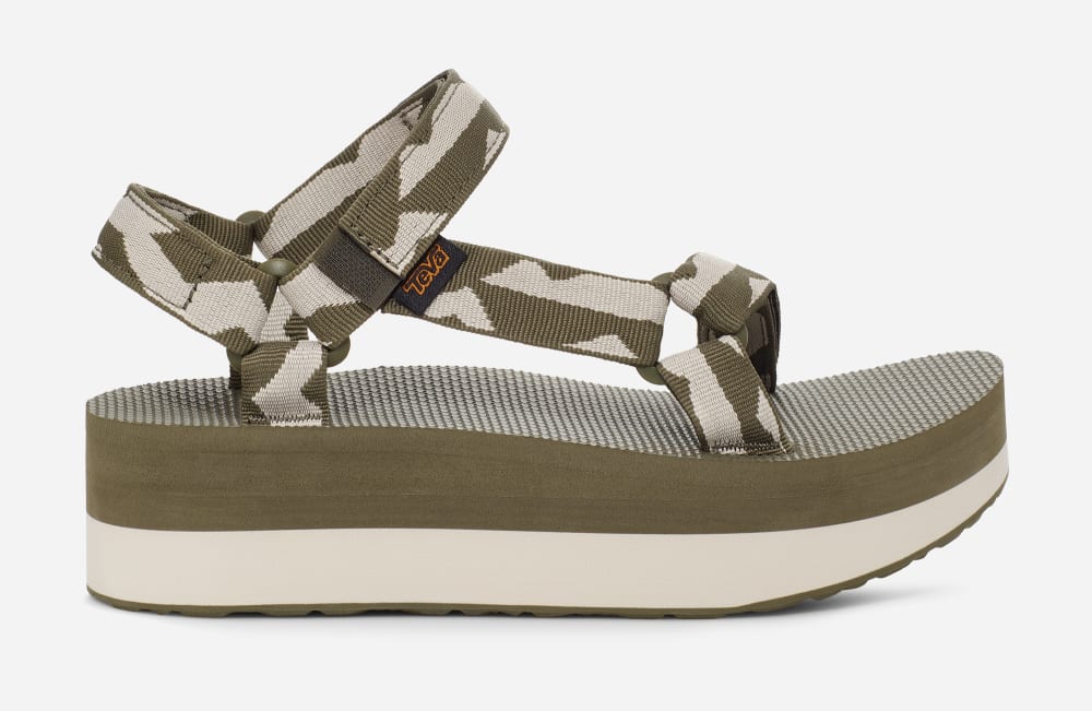 Teva Flatform Universal Miesten Platform Sandaalit Oliivinvihreä | Suomi-9371