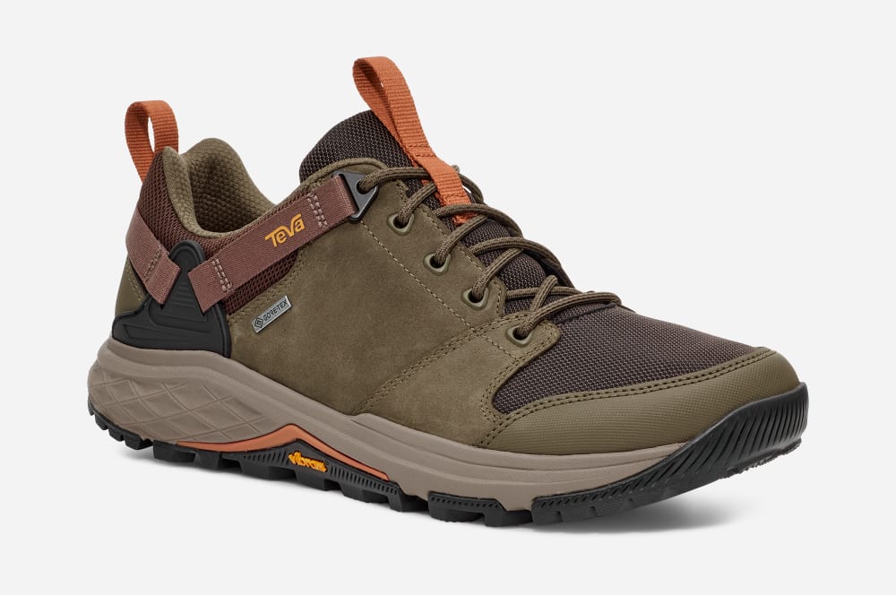 Teva Grandview GTX Low Miesten Vaellussaappaat Ruskea Tummanoliivinvihreä | Suomi-7194