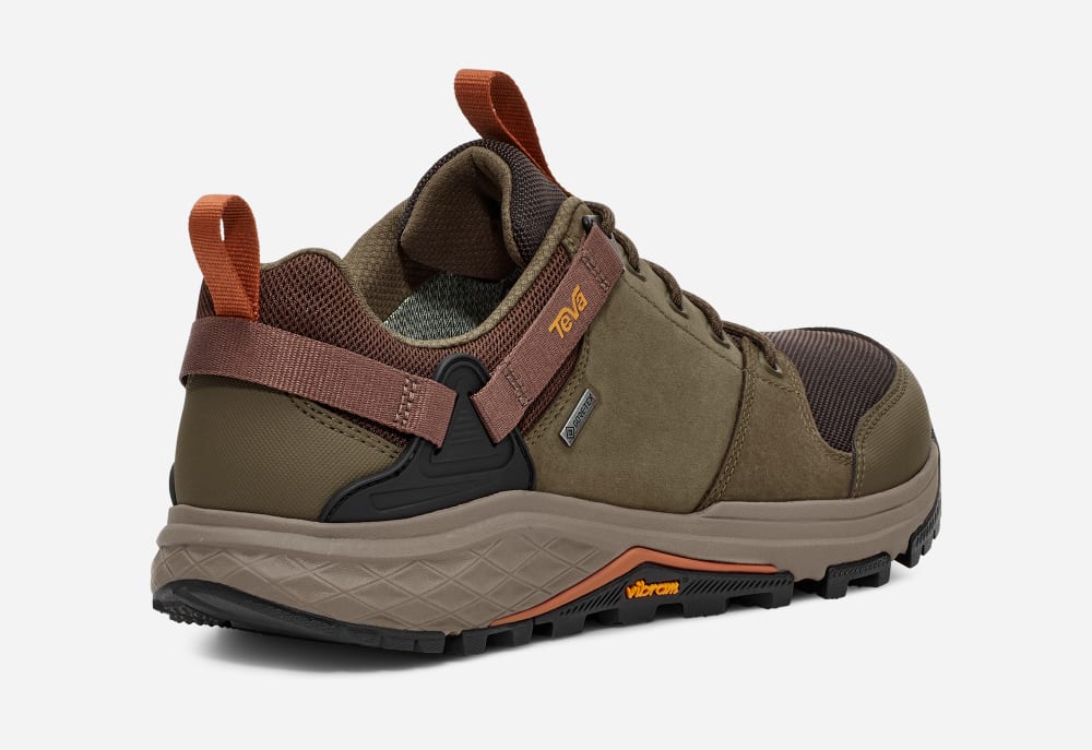 Teva Grandview GTX Low Miesten Vaellussaappaat Ruskea Tummanoliivinvihreä | Suomi-7194