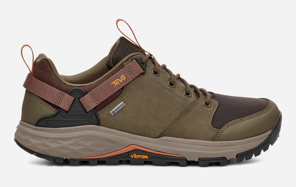 Teva Grandview GTX Low Miesten Vaellussaappaat Ruskea Tummanoliivinvihreä | Suomi-7194