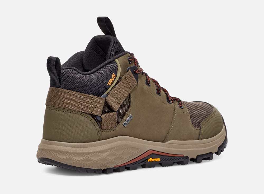 Teva Grandview Gore-Tex Miesten Vaellussaappaat Tummanoliivinvihreä | Suomi-1356