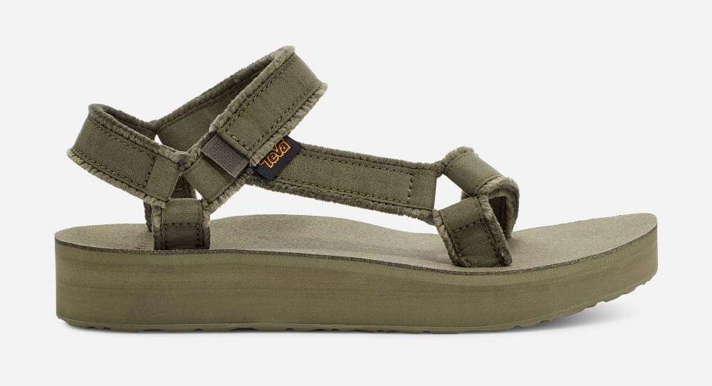 Teva Midform Universal Canvas Miesten Platform Sandaalit Oliivinvihreä | Suomi-3470