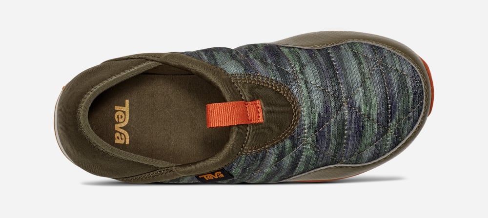 Teva ReEMBER TIE-DYE Lasten Mokkasiinit Tummanoliivinvihreä | Suomi-3721