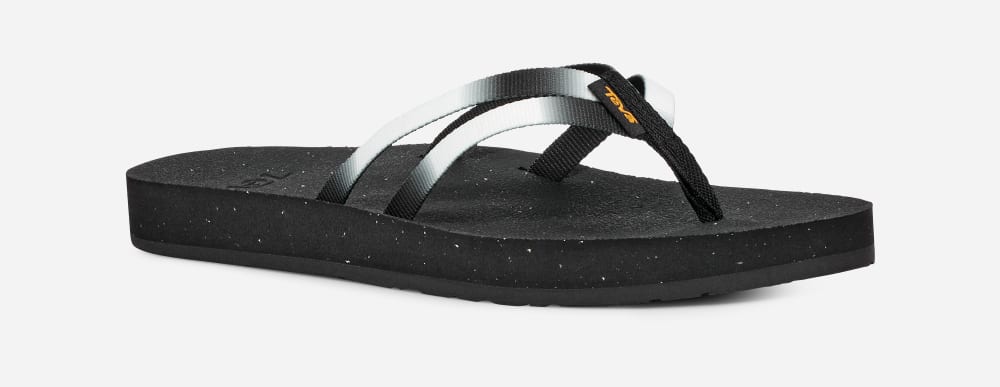 Teva Reflip Strappy Gradiate Naisten Varvastossut Mustat Valkoinen | Suomi-5946