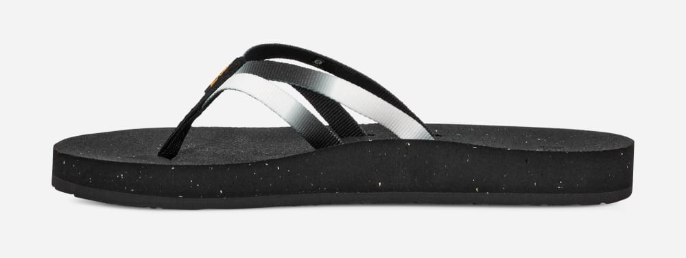 Teva Reflip Strappy Gradiate Naisten Varvastossut Mustat Valkoinen | Suomi-5946