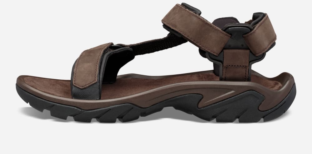 Teva Terra Fi 5 Universal Leather Miesten Vaellussandaalit Kahvi | Suomi-9537