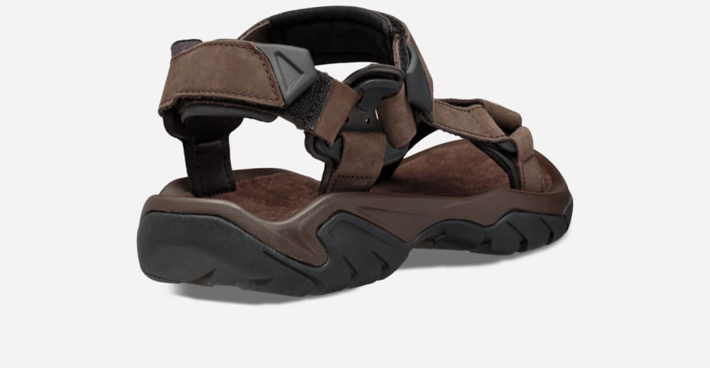 Teva Terra Fi 5 Universal Leather Miesten Vaellussandaalit Kahvi | Suomi-9537