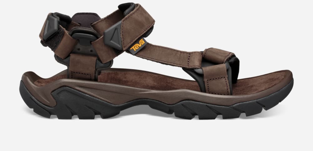 Teva Terra Fi 5 Universal Leather Miesten Vaellussandaalit Kahvi | Suomi-9537