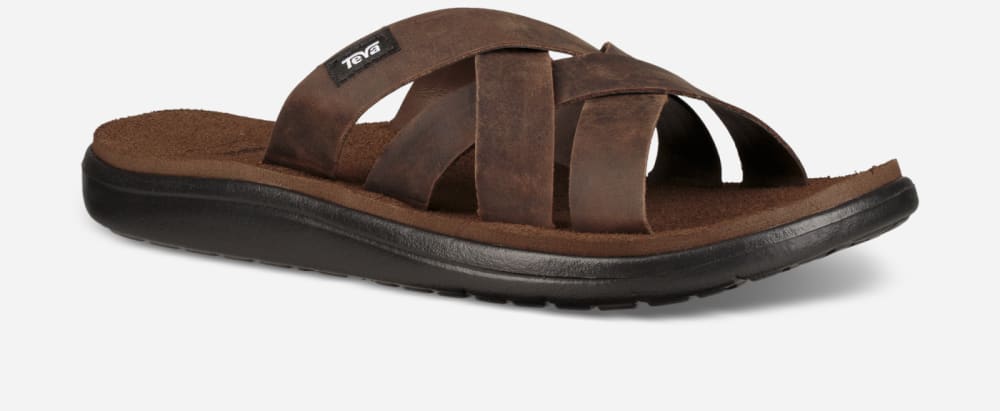 Teva Voya Leather Miesten Rantasandaalit Ruskea | Suomi-7465