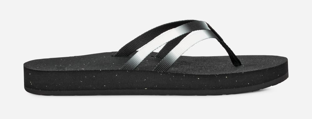 Teva Reflip Strappy Gradiate Naisten Varvastossut Mustat Valkoinen | Suomi-5946